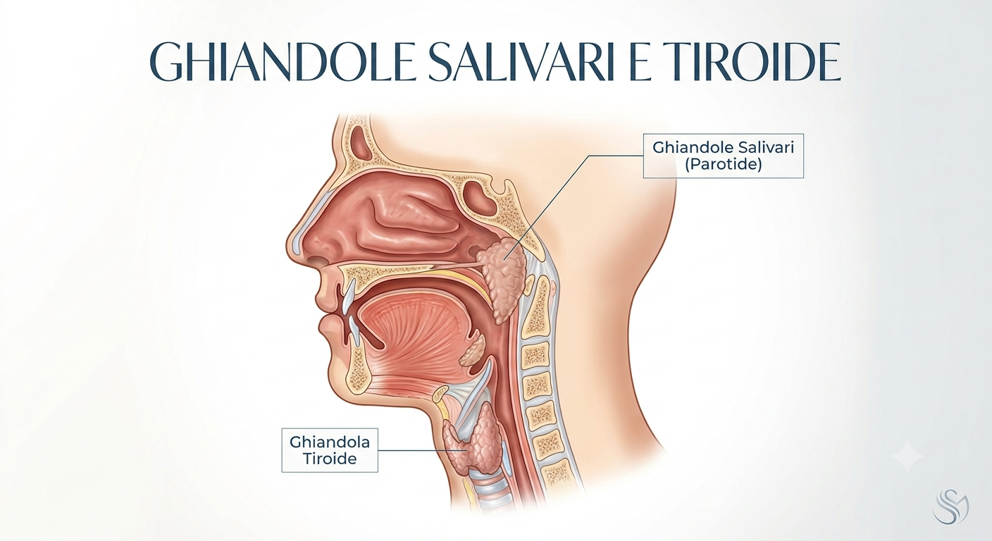 Anatomia ghiandole salivari e tiroide